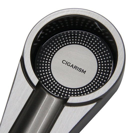 CIGARISM Small Size Aluminum Alloy Metal Cigar Travel Ashtray