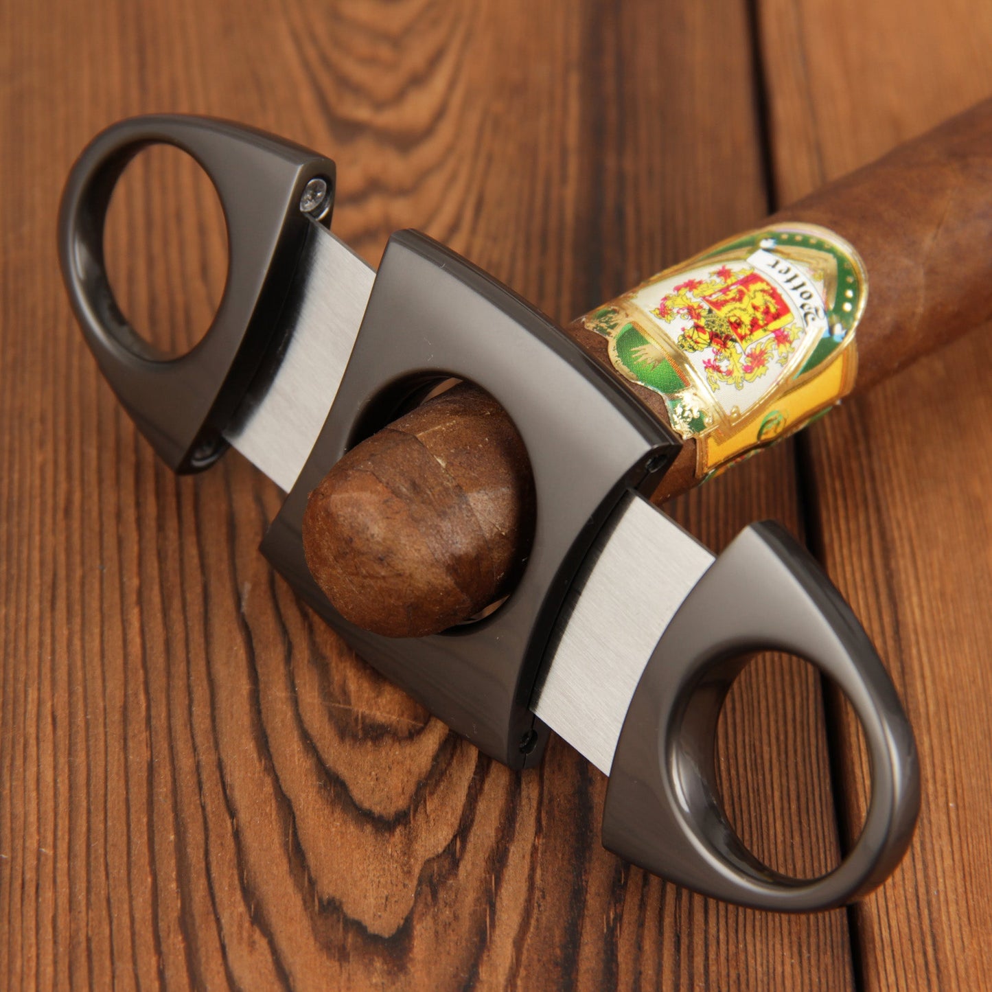 CIGARISM Metal Plating Cigar Lighter Cigar Cutter Set