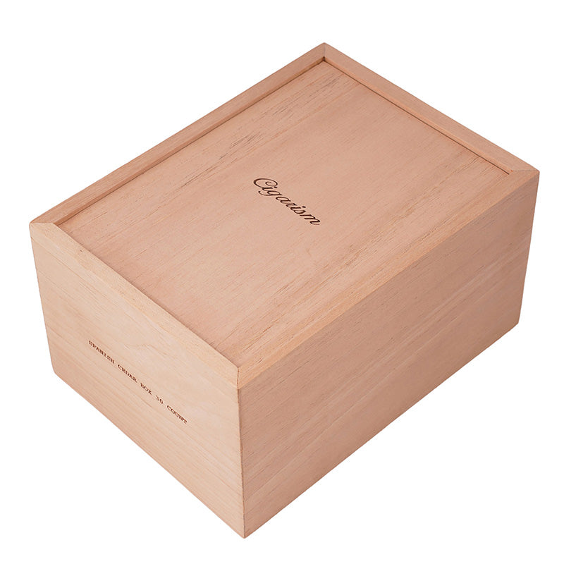 Spanish Cedar Fermentation Cigar Humidor Box 30 Count