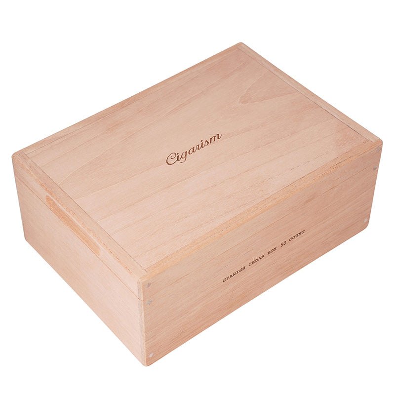 Spanish Cedar Fermentation Cigar Humidor Box 50 Count