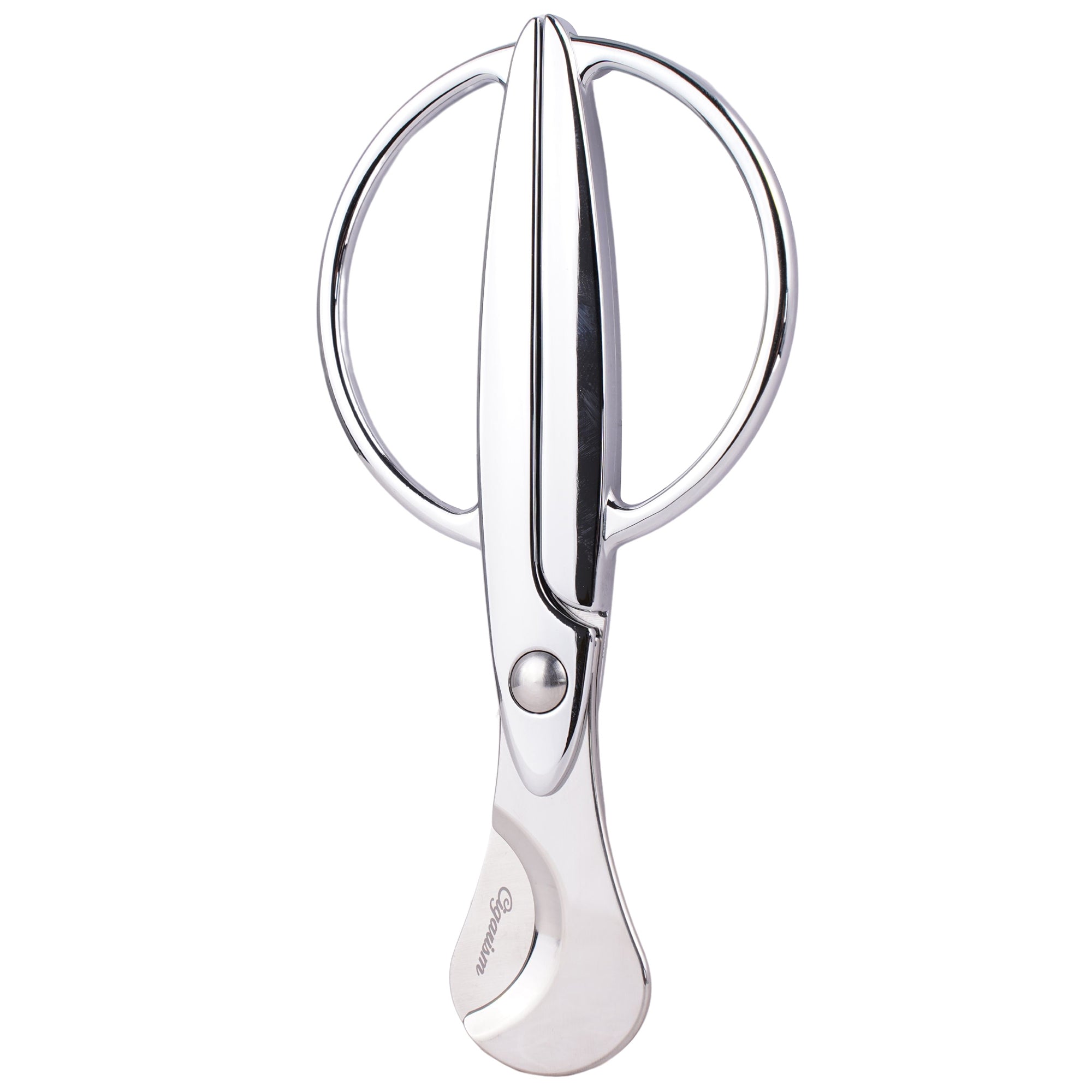 CIGARISM High-end Stainless Steel Blades Round Handle Cigar Cutter Scissors