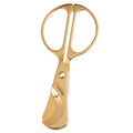 CIGARISM Hand-Polished Stainless Steel Blades Small Size Cigar Cutter Cigar Scissors 24k Gold Plated