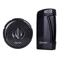 CIGARISM Carbon Fiber Style Cigar Lighter Cutter Set