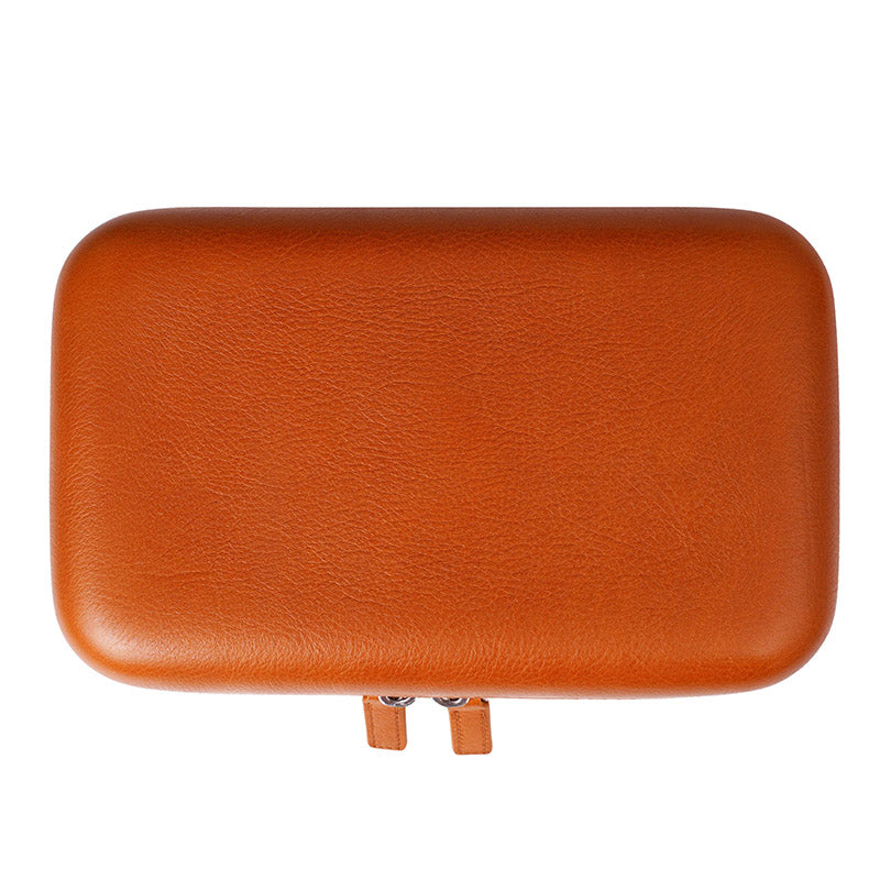 CIGARISM Cigar Travel Case Humidor Bag Italian Oil Wax Leather Spanish Cedar Accessory Pouches Holds 4 to 5 Cigars