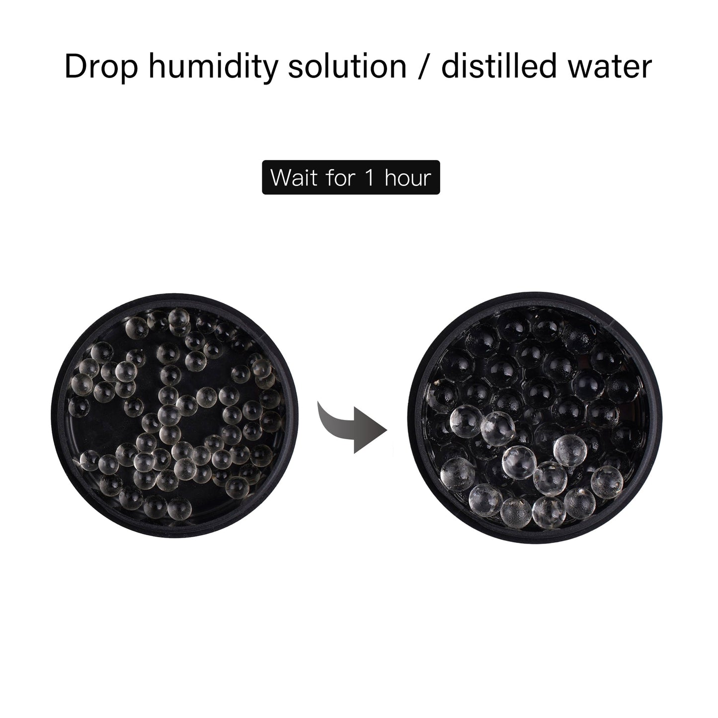 Pack of 3 Small Round Humidifier for Cigar Humidor Crystal Gel Beads