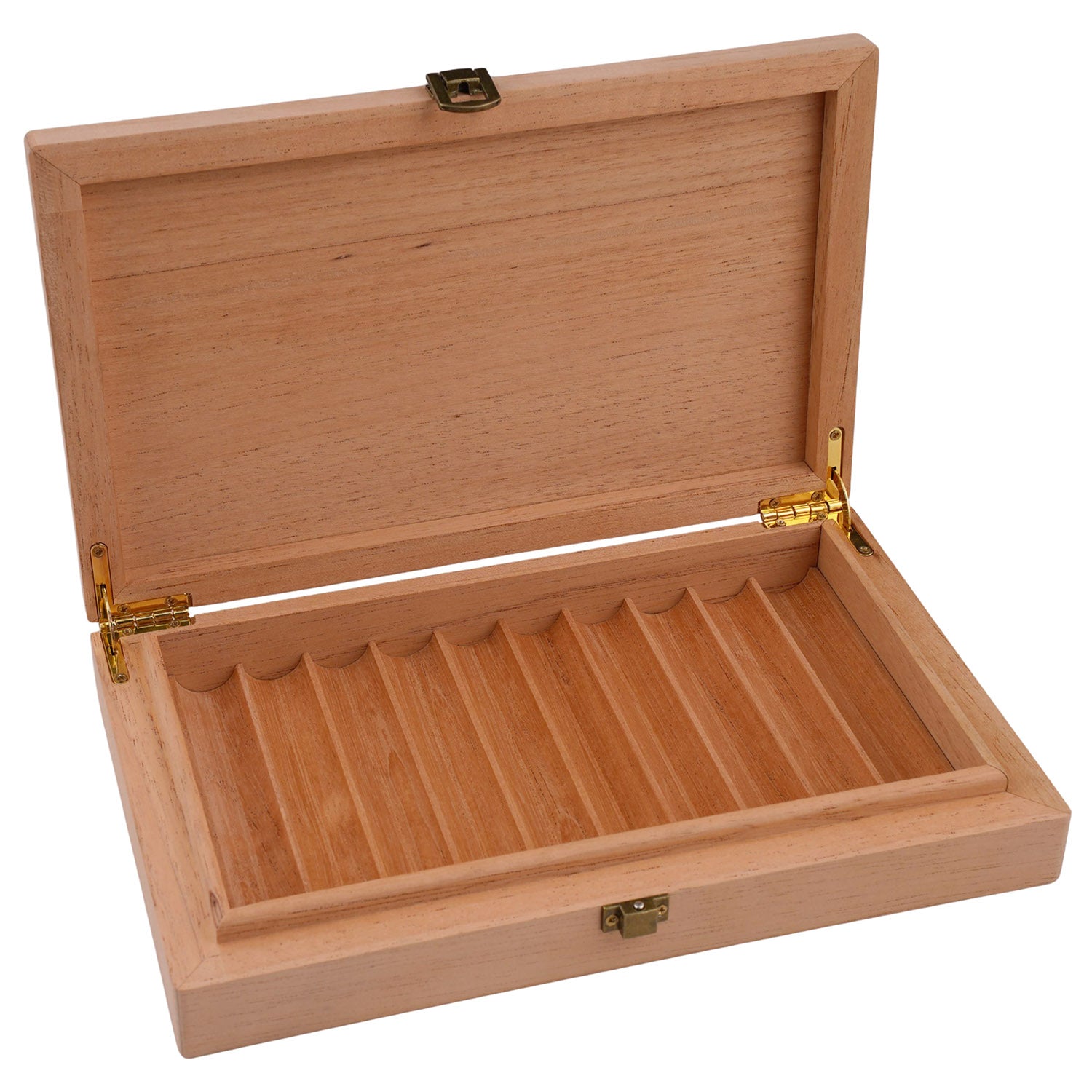 Spanish Cedar Fermentation Cigar Humidor Box Fit Cigar Cabinet Natural Solid Wood 10-Small