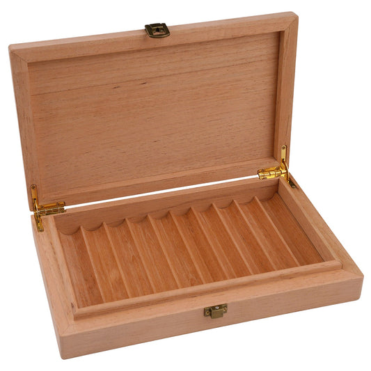 Spanish Cedar Fermentation Cigar Humidor Box Fit Cigar Cabinet Natural Solid Wood 10-Small