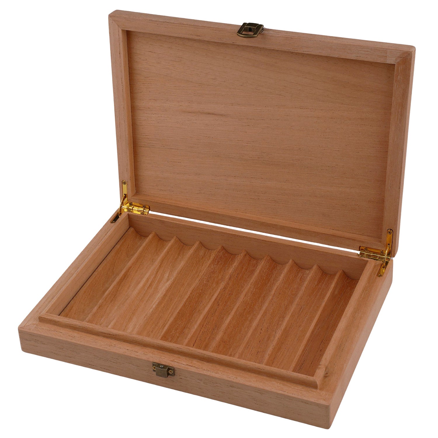 Spanish Cedar Fermentation Cigar Humidor Box Fit Cigar Cabinet Natural Solid Wood 10-Large