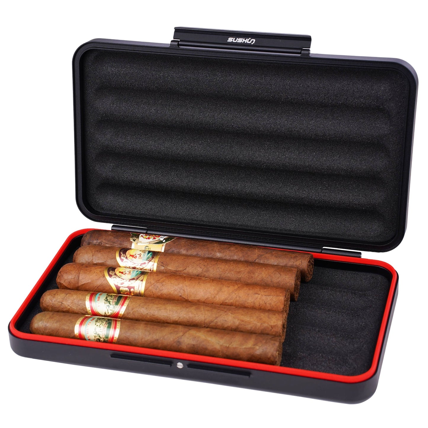 CIGARISM Aluminium Alloy Cigar Travel Case Humidor H404