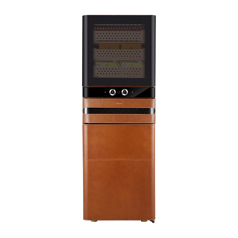 Afidano L6 — 1500 Ct Cigar Humidor Classic Leather and Spanish Cedar