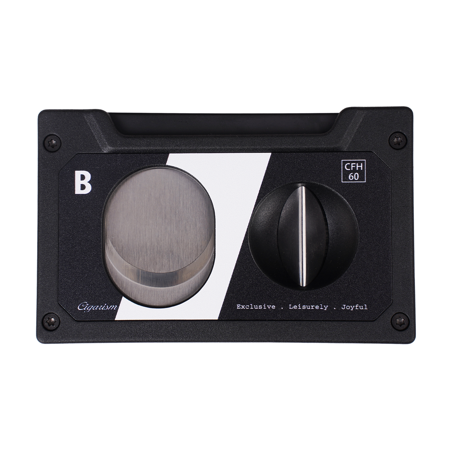 CIGARISM Cassette Style Cigar Cutter Straight Cut V Cut Cigar Punch 3 in 1