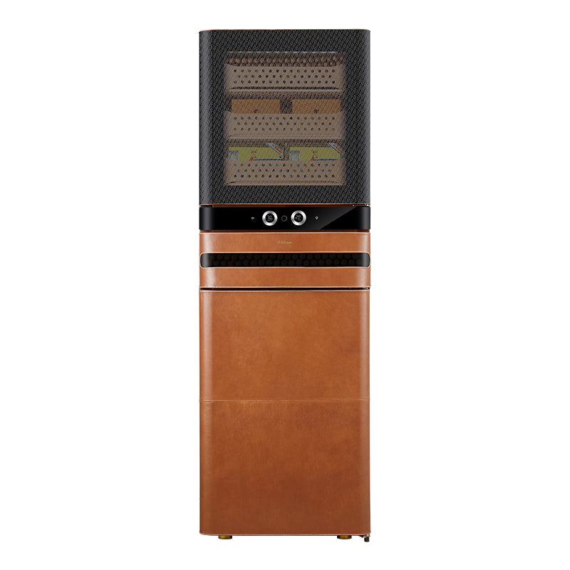 Afidano L8 — 2200 Ct Cigar Humidor Classic Leather and Spanish Cedar