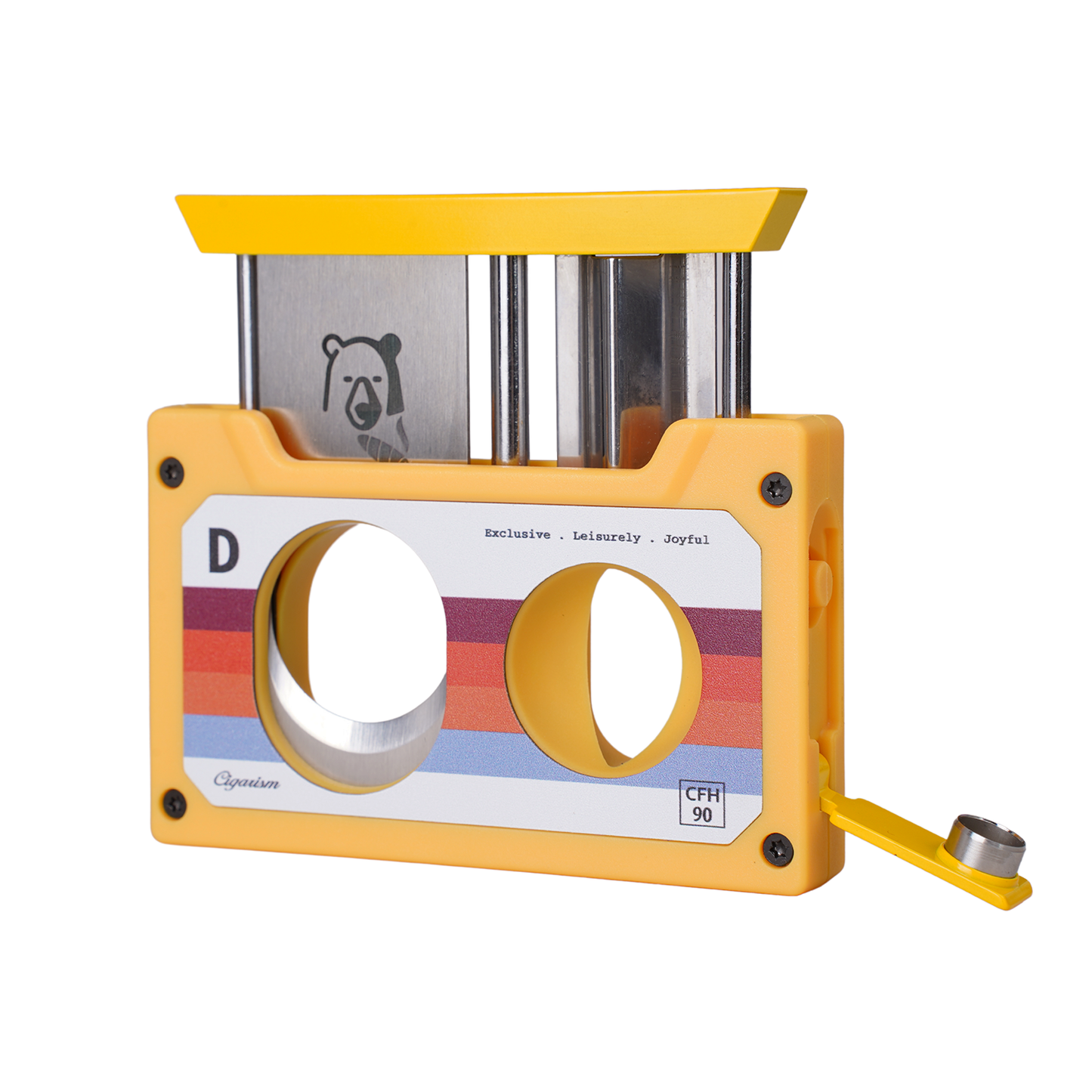 CIGARISM Cassette Style Cigar Cutter Straight Cut V Cut Cigar Punch 3 in 1