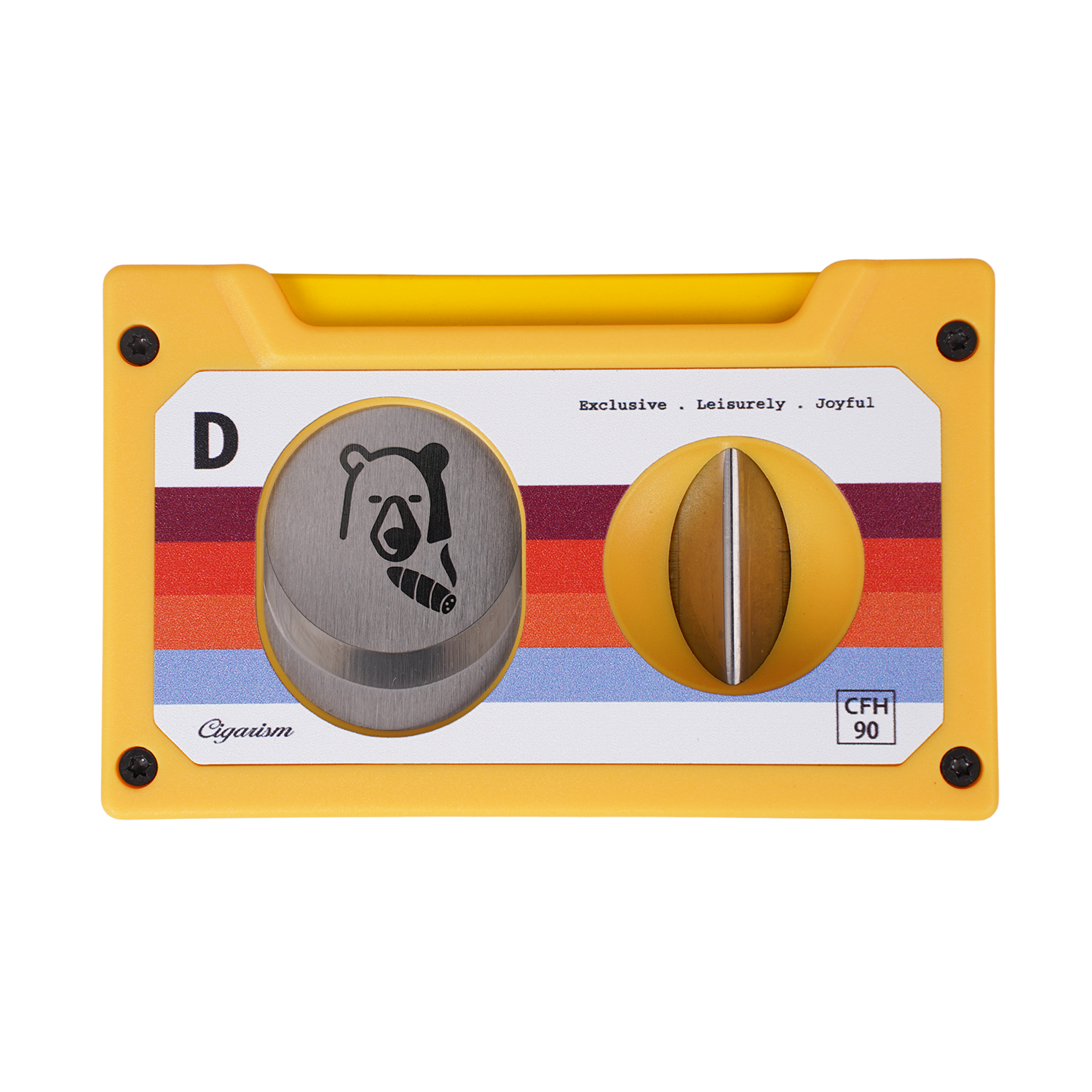 CIGARISM Cassette Style Cigar Cutter Straight Cut V Cut Cigar Punch 3 in 1