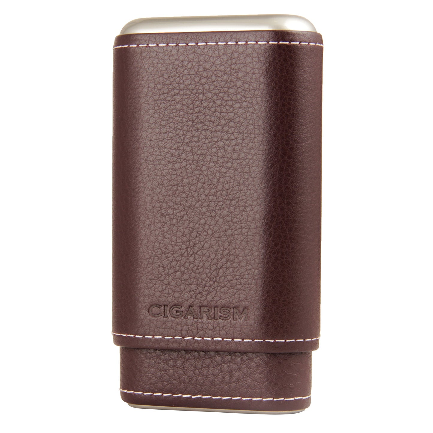 CIGARISM Genuine Leather Cedar Lined Cigar Travel Holder Case 3 Count