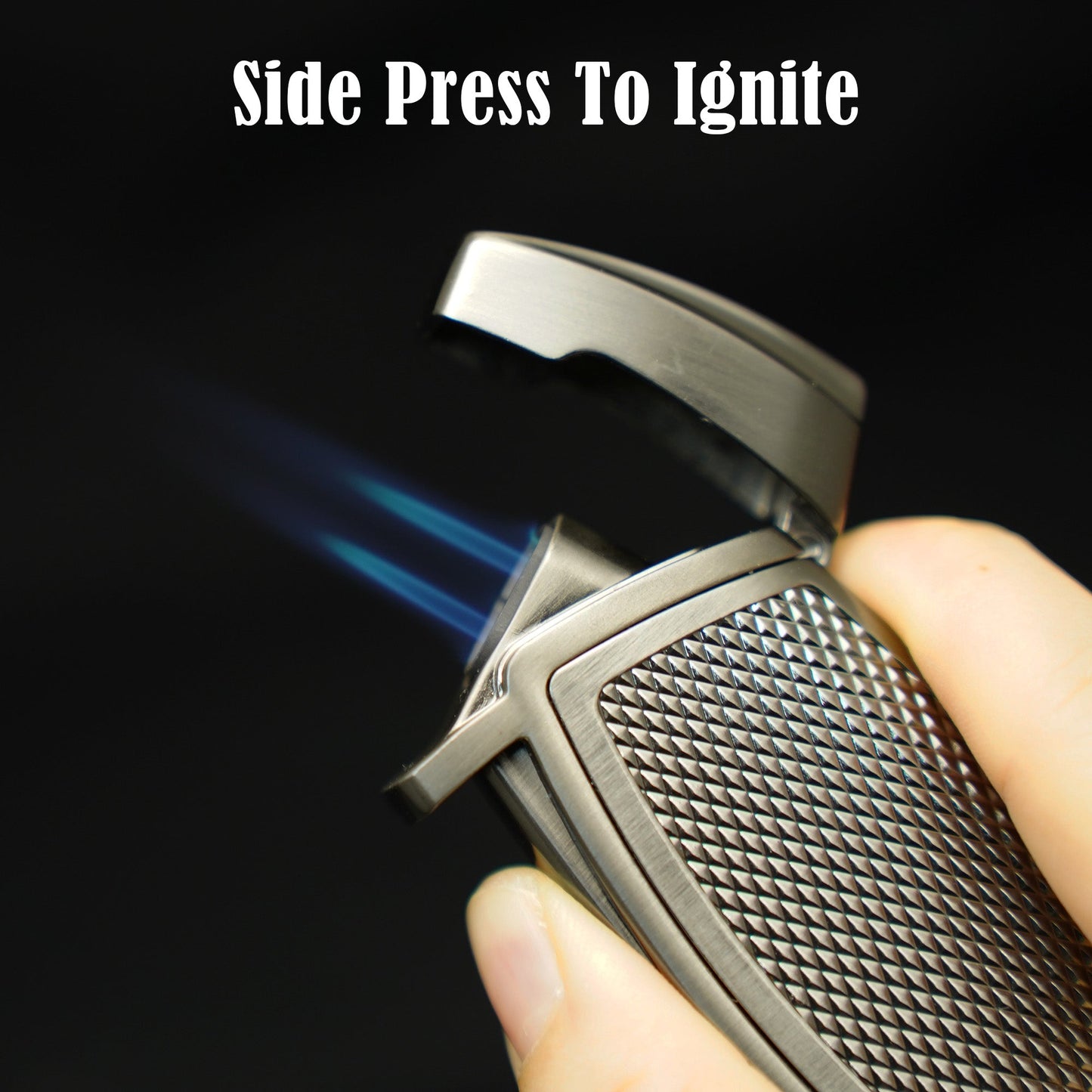 CIGARISM Round V-Cut Cigar Cutter Carbon Fiber Style Up to 56 Ring Gauge