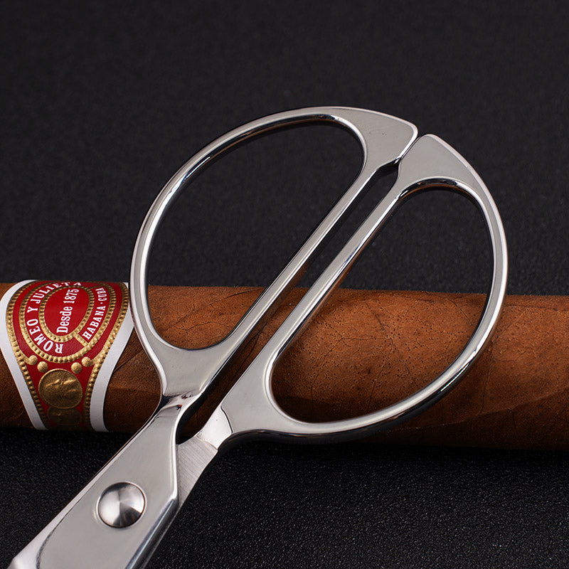 CIGARISM Hand-Polished Stainless Steel Blades Small Size Cigar Cutter Scissors