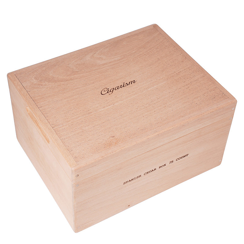 Spanish Cedar Fermentation Cigar Humidor Box 75 Count