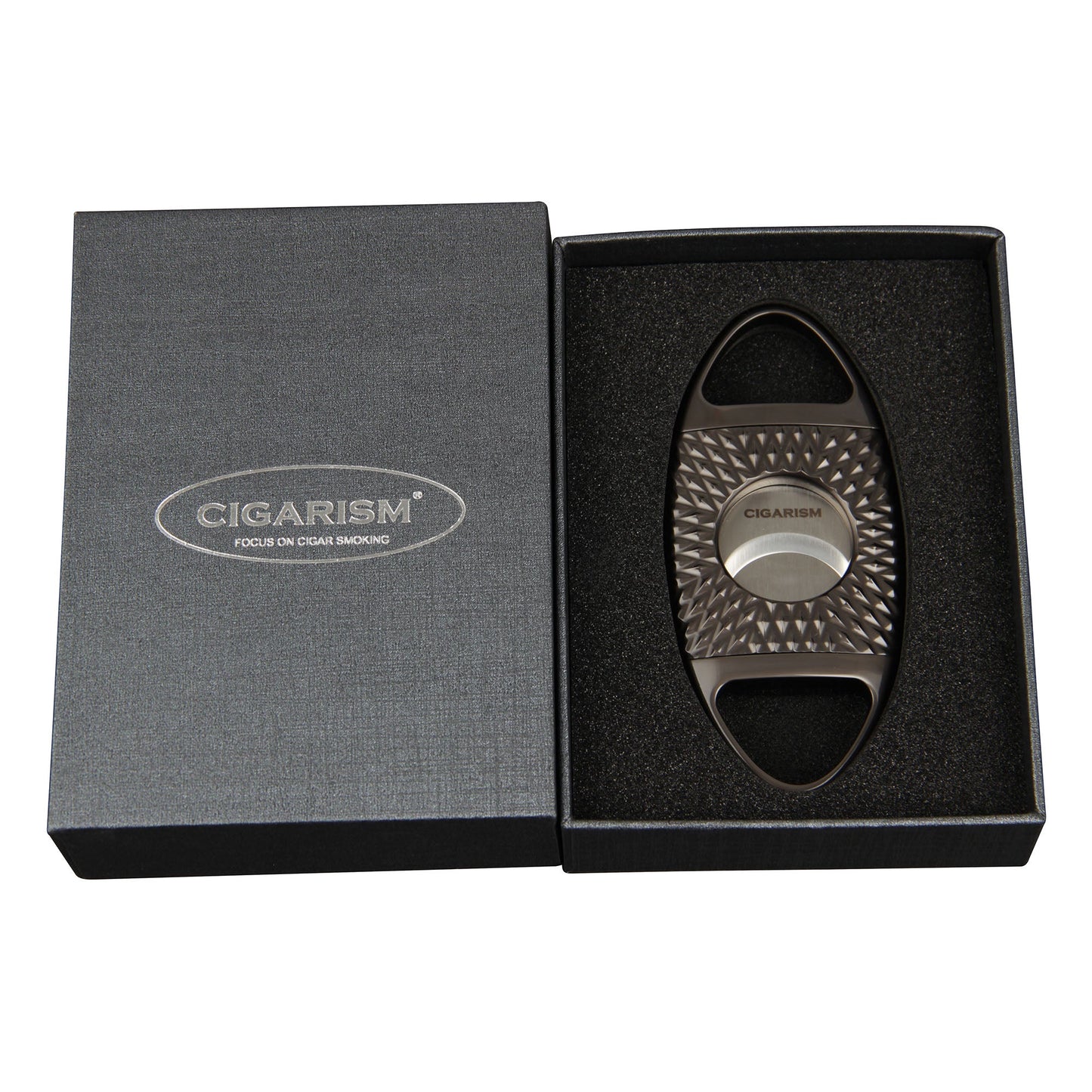 CIGARISM Rhombus Carving Cigar Cutter