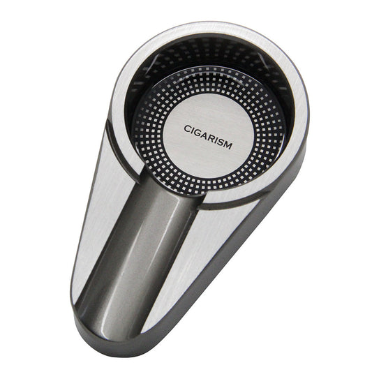 CIGARISM Small Size Aluminum Alloy Metal Cigar Travel Ashtray