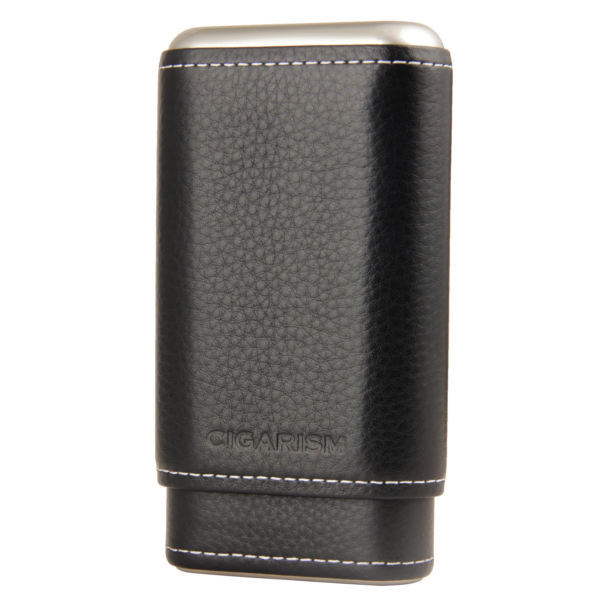 CIGARISM Genuine Leather Cedar Lined Cigar Travel Holder Case 3 Count